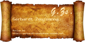 Gerhardt Zsuzsanna névjegykártya
